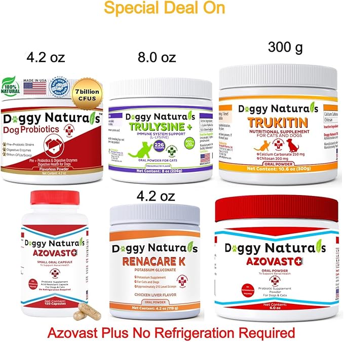 Probiotics for Dogs and Cats - Max-Strength with15 Strains Pre &Probiotics Digestive Health, Increase & Maintain Proper Gut Flora(Made in USA) 7.4 Oz (6 Billion CFU Per Scoop)