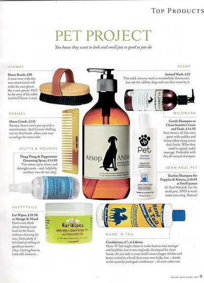 PRO Dog & Cat Shampoo for Sensitive Coats and Puppies - with Aloe Vera and Evening Primerose Oil - Made in UK Natural Pet Care by Andrew Cooper - 300 ml (Dilutes to 10 litres)