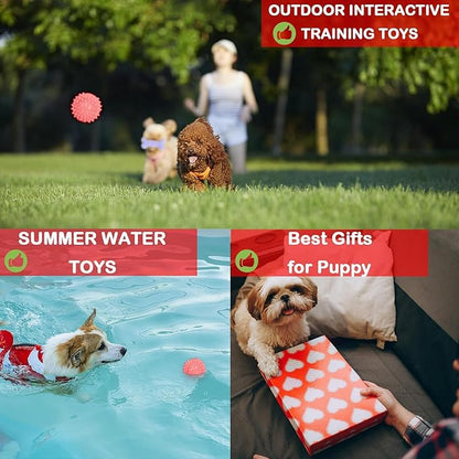 Puppy Toys, 6 Pack Dog Chew Toys for Puppy, Cute Red Small Dog Toys, Teething Toys for Puppies, Soft Durable Interactive Chew Toy for Small Dogs