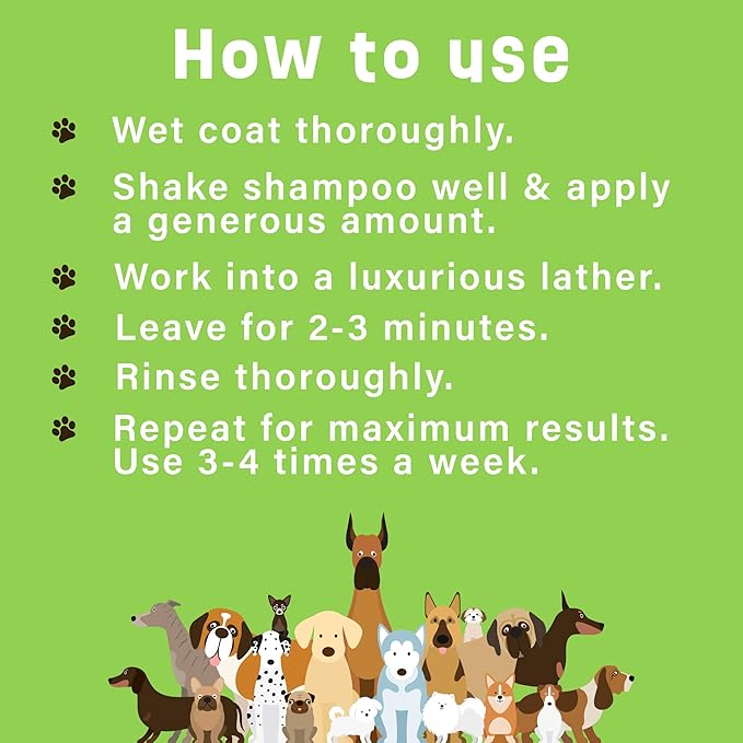 Dogs Plus Vitamin C Dog Shampoo | All Natural Dermatitis, Demodex Mange, & Hot Spot Treatment for Dogs | Fast and Effective Itch Relief (6 oz)