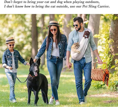 Dog Sling Carrier for Small Dogs - Front Dog Carrier with Adjustable Strap - Hands Free Pet Papoose Bag for Chest - Suitable for Puppy, Small Dogs, and Cats for Outdoor Travel,15 lbs