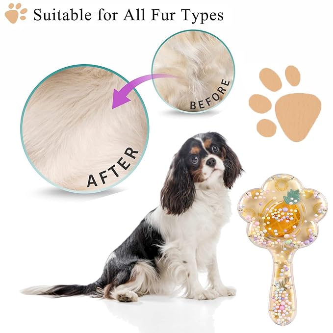 Soft Dog Brush for Small Dogs and Cat Brush for Shedding Dog Brush Hair Cleaning Comb