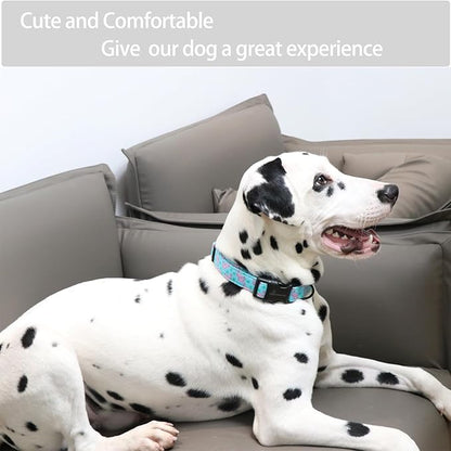 ARING PET Flamingo Dog Collar-Cute Cotton Small Dog Collars, Adjustable Lightweight Summer Pet Collars for Small Medium Large Boy and Girl Dogs, Small