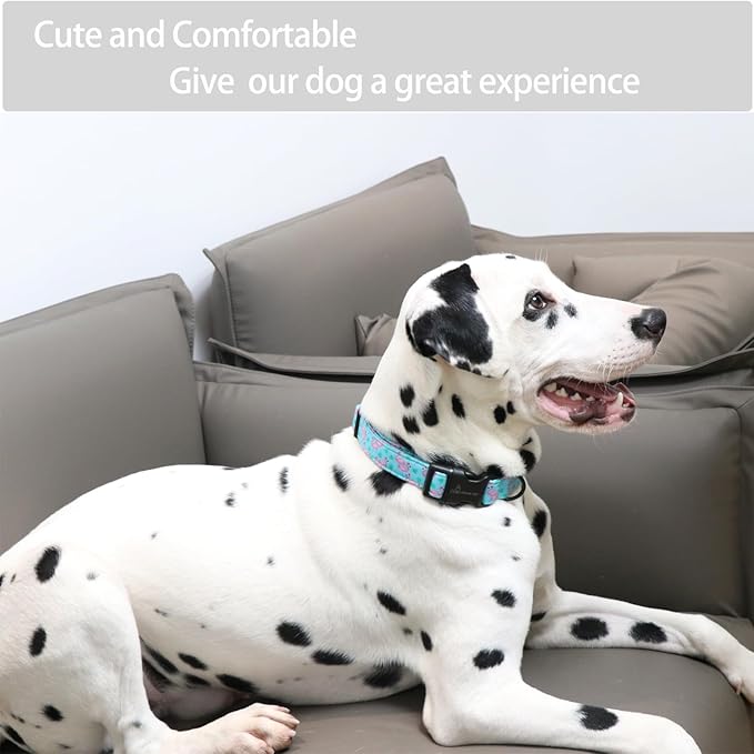 ARING PET Flamingo Dog Collar-Cute Cotton Small Dog Collars, Adjustable Lightweight Summer Pet Collars for Small Medium Large Boy and Girl Dogs, X-Small