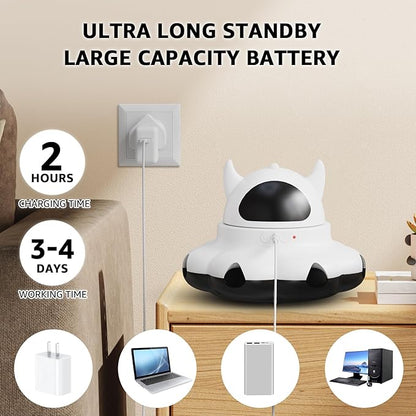 MIKK Cat Laser Toy Cat Feather Toys 2-in-1 Interactive for Indoor Cats Automatic with Remote Control Moving Ambush USB-C Rechargeable Electronic Kitten Toy for Indoor Exercise