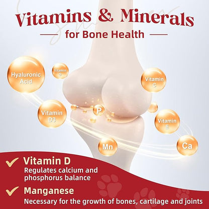 ZEBORA Glucosamine for Dogs - Joint Supplement for Dogs - Glucosamine Chondroitin, MSM, Omega-3, Collagen, Dog Hip and Joint Pain Relief, Support Mobility, Cartilage for Small & Large Breeds, 270g