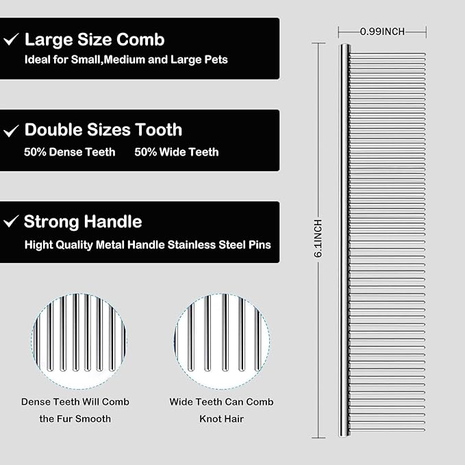 Dog Slicker Brush for Goldendoodles & Golden Doodle Brush for Grooming Kit - Dog Brush for Goldendoodle, Labradoodle, Poodles - Pet Hair Brush for Short & Medium Haired Dogs -Small (Black)