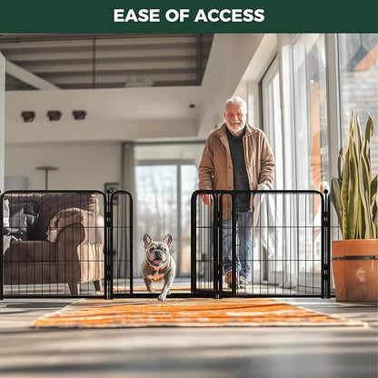 FXW Homeplus Dog Playpen for Indoor Use - Stress-Free and Safe Play, Heavy Duty 24 Inch 6 Panels Dog Pen for Puppies and Small Dogs, Black_atented