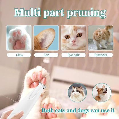 Dog Paw Trimmer,Paw Trimmer for Dogs,Upgraded 18mm-Blade Electric Dog Clippers for Groomming with Led Display,Rechargeable Hair Shaver for Paws, Ears, Face, Rump and Eyes