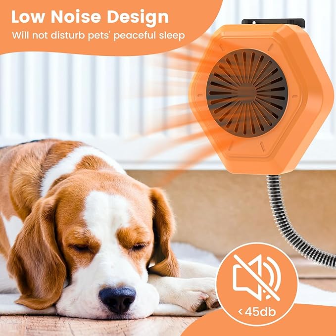 800W Dog House Heater, Wall Mount, 10ft Anti Bite Cord, Waterproof Control, Outdoor Pet Heater Warmer for Chicken Coop Kennel Barn Cat Cage Rabbit Livestock (800, Watts)