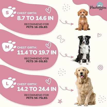 Dog Harness for Large Dogs Rayon Derived from Bamboo 90%, Polyester 10% No Pull Large Dog Harness, Step-in Adjustable Dog Harness for Large Dogs-Pink