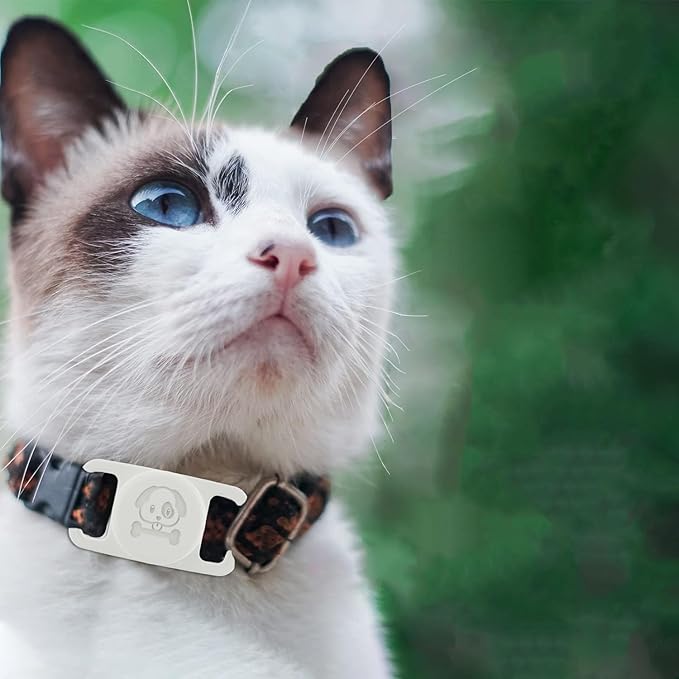 2 Pcs Clear Anti Lost Silicone Protective Case Compatible with Airtag for Dog Cat Pet Collar