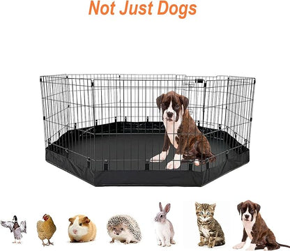 Dog Playpen Bottom Pad Waterproof - Fit All 24" Wide 8 Panels Regular Octagon Metal Exercise Pet Pen,Dog Pen Bottom Cover for Indoor Outdoor(Playpen Not Included)