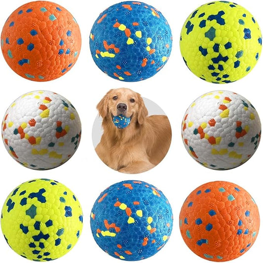 Dog Balls, Indestructible Tennis Balls for Dogs, Durable Bouncy Dog Toy Balls for Aggressive Chewers, Interactive Dog Toys for Fetch Game, Lightweight Floating Dog Toys