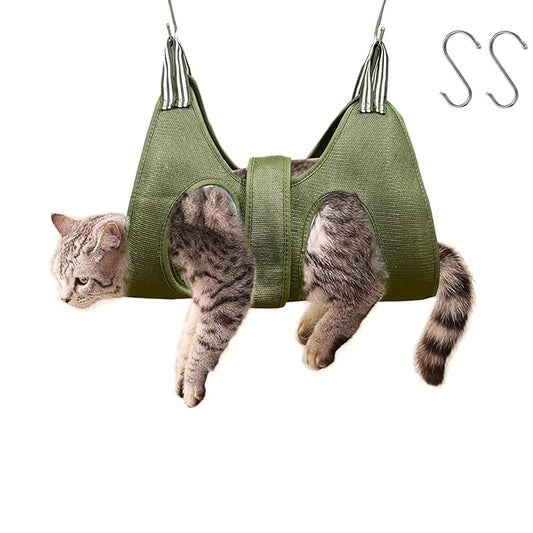 Cat and Dog Grooming Hammock with Safety Belt for Nail Clipping_rooming,Cat Bathing Bag for cat Nail Trimming,Pet Claw Care Bag, Dog Grooming Harnessï¼_,Be Sure to Check The Size Chartï¼_