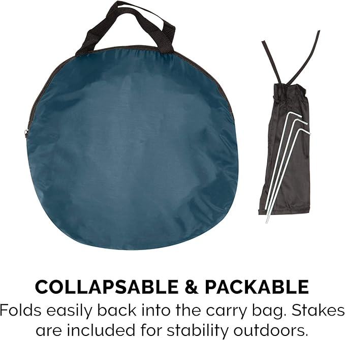 Furhaven Portable Dog Playpen Cat Tent, Pet playground/kennel foldable indoor outdoor zippered puppy crate - Sailor Blue, Large