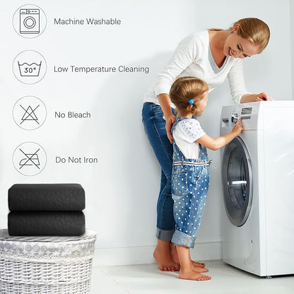 Waterproof Dog Blanket, Washable Anti-Slip Pet Couch Covers for Sofa,Pet Hair Resistant Blankets Bed Chair Furniture Couch Protector for Dogs-82x102,Black