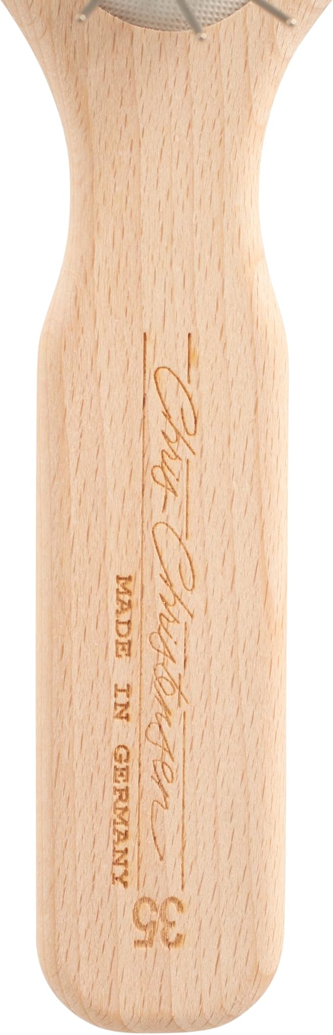 Chris Christensen 35 mm Oval Pin Dog Brush, Original Series, Groom Like a Professional, Stainless Steel Pins, Lightweight Beech Wood Body, Ground and Polished Tips