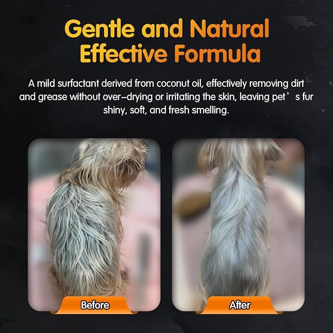 OPAWZ 02 LuxSilk Dog Shampoo, 2- in-1 Dog Shampoo and Conditioner, Reduces Shedding, Dematting, Deshedding, Removes Undercoat, for Long Haired, Silky Coat Dogs and Cats, 16.9 fl.oz/ 500ml