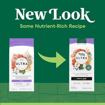 Nutro Ultra Adult Dry Dog Food with a Trio of Proteins from Chicken, Lamb and Salmon, 4 lb Bag