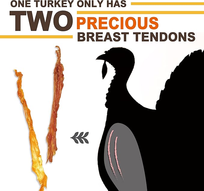 Gootoe Turkey Tendon Dog Treats, Pretzel (S) 6 Pieces per Pack, 100% USA Sourced Turkey, Natural Snack, Premium Puppy Chews, Hypoallergenic, Reseal Value Bags, Size for Small Dogs