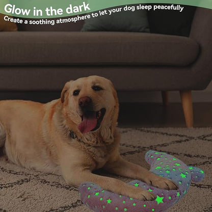 T'CHAQUE Dog Pillow Dog Calming Pillow Sleep and Glow Pillow for Dogs Anxiety Relief Cat Pillows for Indoor Cats Soft U-Shaped Pillow for Pet Dog Neck Pillow Half Donut Cuddler Sleeping Improve