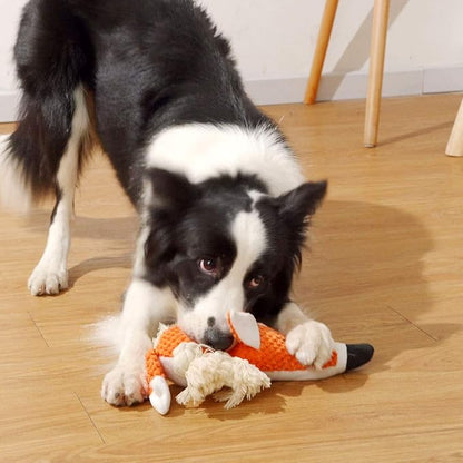 Large Dog Toys, Cute Squeaky Dog Toy, Stuffed Animal Plush Toys for Puppies, Durable Dog Chew Toys for Small,Middle,Large Breed (Orange(Fox), Fox)
