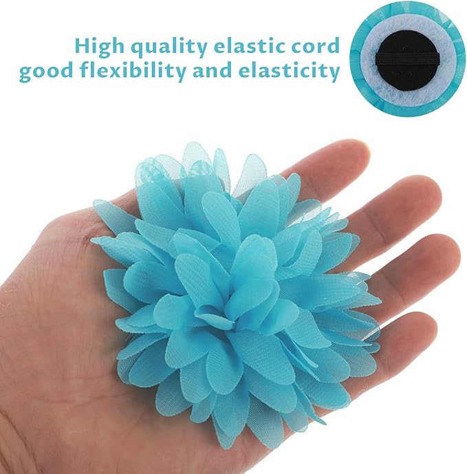 8 Pcs Dog Collar Flowers Pet Collar Flowers Dog Collar Charms Dog Bows Girl Dog Accessories Dog Bows with Rubber Bands