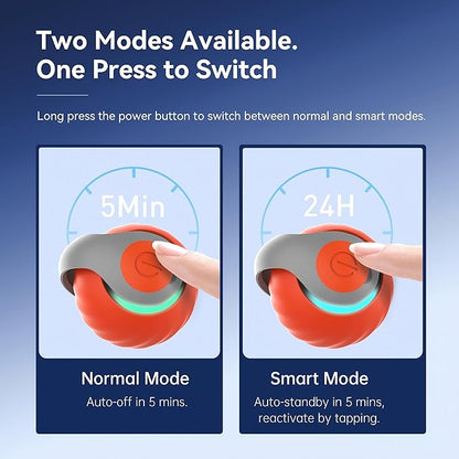 2025 Newly Upgraded Version 3.0 Cat Toys，Interactive Cat Toys for Indoor Cats，Automatic Cat Toy, Interactive Cat Toy，Smart 3.0 Pet Toys, Electronic Rollerball Pet Chase Toys (Orange - 1pcs)