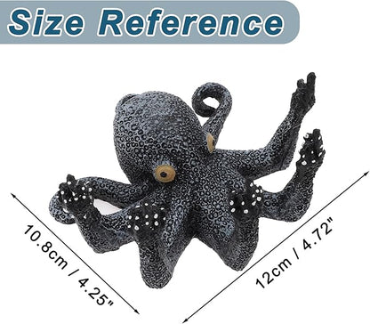 Fish Tank Decor, Octopus Aquarium Ornament, Funny Octopus Fish Tank Decorations, Resin Fish Tank Decoration, Black