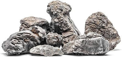 SubstrateSource Natural Stone for Aquarium, Terrarium, Paludarium, Reptile Enclosures - Set of Decorative Rocks for Landcapes, Aquascaping, Fish Tank Decor (Rhino Stone, 20 Pounds)