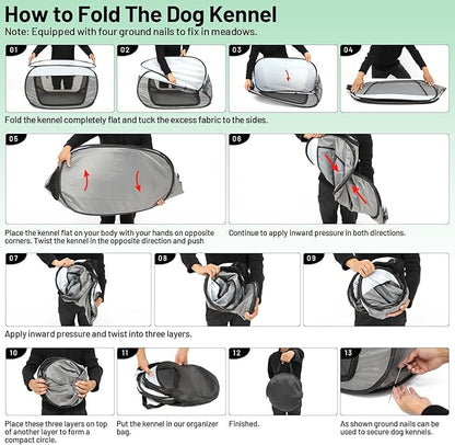 Portable Soft Dog Crate Pop Up Collapsible Dog Cat Kennel Travel Dog Enclosure Indoor Outdoor Large Dog Bed Foldable Crate for Pets（Little Gray and Dark Gray-Small）