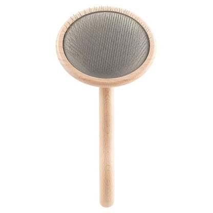 Chris Christensen Dog Brush, Mark VIII RoundSlicker Brush, Groom Like a Professinal, Stainless Steel Pins, Lightweight Beech Wood Body, Ground and Polished Tips