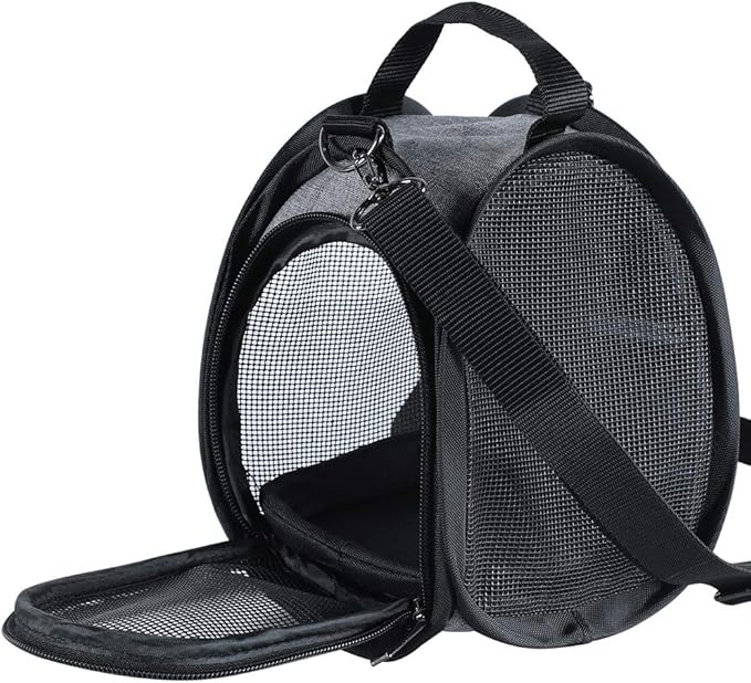 Petsfit Hamster Carrier Small Animal Bag for Sugar Glider,Hedgehog,Tortoise,Teacup Dogs,Baby Guinea Pig - Lightweigh Carriers with Shoulder Strap,Breathable Mesh Window,Removable Mat,Side Pockets