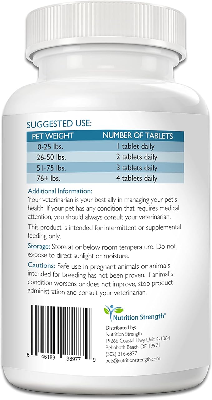 Green Lipped Mussels for Dogs for Joint Support & Inflammatory Relief, Promote Normal Mobility & Flexibility, Boost Prebiotic Activity, Support Gut Microbiome, 120 Chewable Tablets