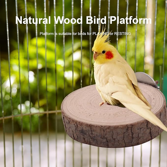 6PCS Bird Perches Natural Parrot Perch Stand for Cage, Grape Wood Stands, Bird Platforms, Parakeets Paw Grinding Fork Exercise Toys Set for Cockatiels, Conure, Parrot