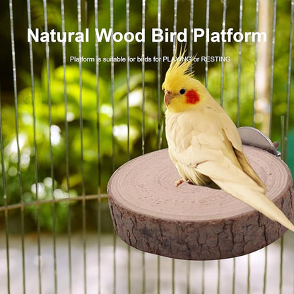 6PCS Bird Perches Natural Parrot Perch Stand for Cage, Grape Wood Stands, Bird Platforms, Parakeets Paw Grinding Fork Exercise Toys Set for Cockatiels, Conure, Parrot