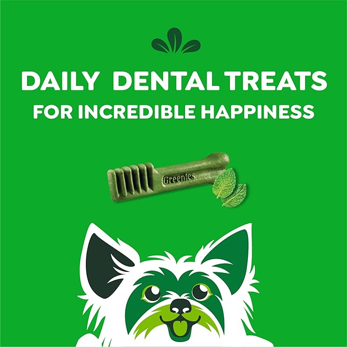 Greenies Teenie Dental Dog Treats, Mint Fresh Flavor, 12 oz. Pack (43 Treats)