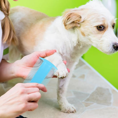 3 Pack Flea & Lice Combs for Dogs, Cats & Small Pets - Grooming Tool for Eye Tear Stains
