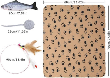 Cat Tunnel, Indoor Cat Toy, Roller Track Cat Toy, Collapsible S-Shaped Play Tube, 10.5 Inch Diameter Maze Cat House for Cats, Puppies, Rabbits, Ferrets, Cat Toy Gift Set, Grey