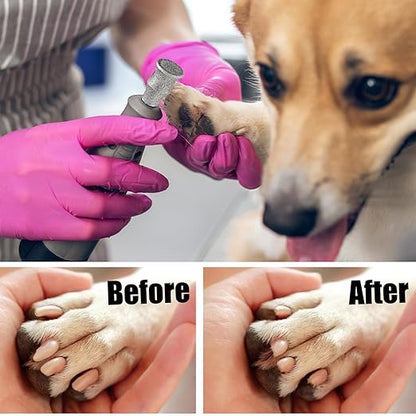 Diamond Dog Nail Grinder Bits - FOCSTOL Diamond Rotory Bit for Dogs&Pets, 5pcs 1/8'' Rotary Nail Grinder Bits for Animals Nail Care (Type A)