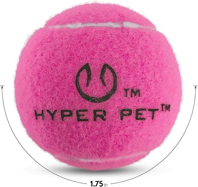 Hyper Pet MINI Tennis Balls for Dogs (Pet Safe Dog Ball Dog Tennis Balls for Exercise & Training) Dog Ball Interactive Dog Toys work with Hyper Pet K9 Kannon MINI Dog Ball Launcher - 4 Pack MINI Pink