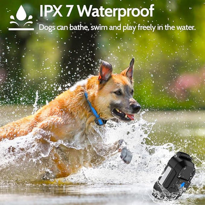 Dog Training Collar Electric Dog Collar with 4 Training Modes and Rechargeable Remote Waterproof Range 3300Ft for Small Medium Large Dogs(Blue)