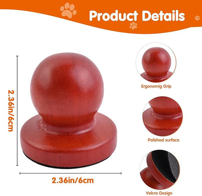 Dog Nail File Dog Scratch Board for Nails Wooden Handicraft Cat Dog Nail Scratch Pad with 4 Pcs Replaceable Sandpaper Dog Trainning Accessories Stress Free Nail Filing for Dogs(Chocolate)