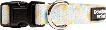 Downtown Pet Supply - Best, Cute & Fancy Dog Collar - Lightweight Adjustable Dog Collar with Quick Buckle & D-Ring - Hand Wash Safe - Chevron - S - Small Dog Collar