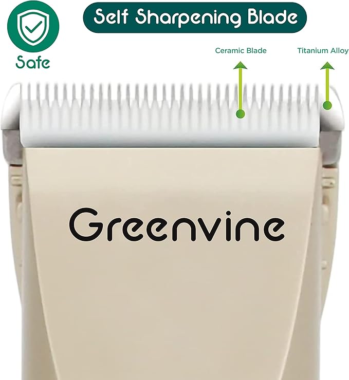 Dog Shaver Clippers Low Noise Dog Grooming Kit USB Rechargeable Pet Hair Clipper Trimmers,Shaver Suitable for Small and Large Dogs Cats Animals (Gold)