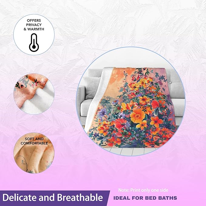 Dreamy Panda Flannel Blanket Cute Sleeping Animal Blossom Butterfly Throw Blankets Lightweight Soft for Party Chair Bed Sofa Camping Travel,Home Farm Decor,Gifts Kids,50x40in