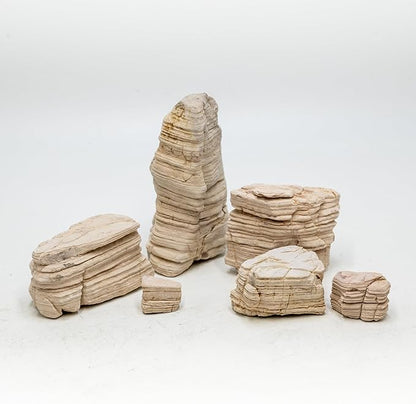 Aquarium Stone Rock 20LB Fish Tank Stone 2-8inch for Aquarium Landscaping, Terrariums, Vivarium Enclosures, Miniature and Fairy Gardens-7-8Pcs