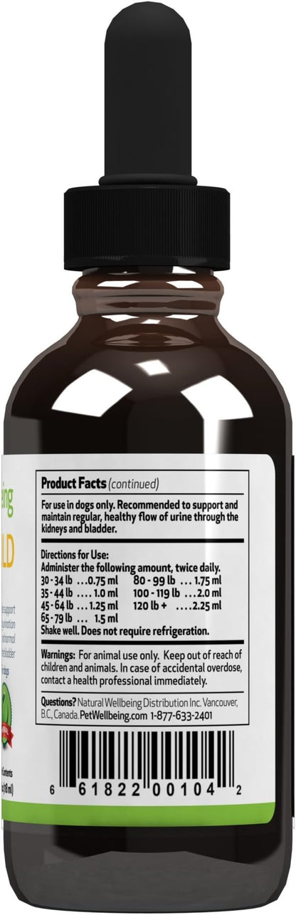Pet Wellbeing Urinary Gold for Dogs - Vet-Formulated Multi-Herb Urinary Tract Support - Bladder Health & Urinary System Wellness - Holistic Dog Supplement - Liquid Formula 4 oz (118 ml)