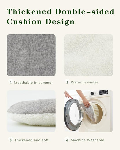 Cat House for Indoor Cat, Small Cat Houses Handwoven PE Rattan Kitten Cave, Pet Kitten Bed Covered, One Bed Pad, 13 x 13 x 13.7 Inches, Foldable Hideaway in Living Room Natural